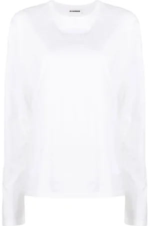 Jil Sander Langarmshirt mit rundem Ausschnitt