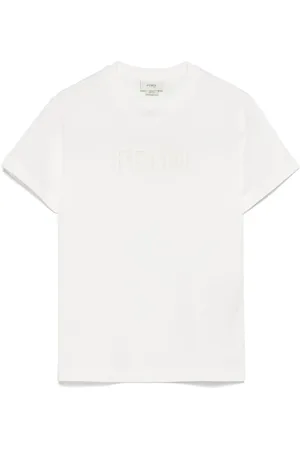 Fendi T-Shirt mit Logo-Stickerei