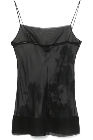 CARINE GILSON Babydoll-Spaghettikleid aus Organza