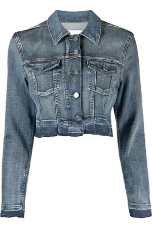 Ganni Klassische Cropped-Jeansjacke