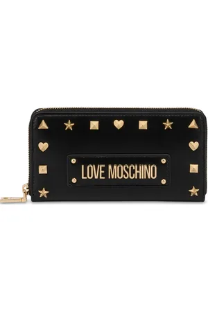 Moschino Längliches Portemonnaie mit Nieten
