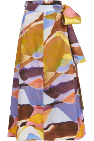 Marie Oliver Estine Midirock mit abstraktem Print
