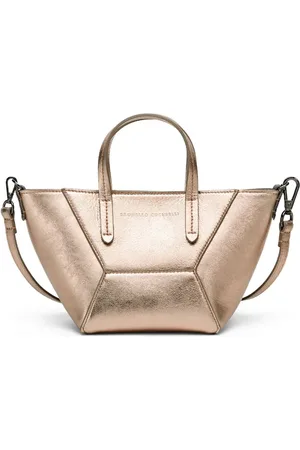 Brunello Cucinelli Mini BC Duo Lamé-Tote Bag