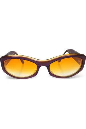 CHANEL 1990-2000 Sonnenbrille mit ovalem Gestell