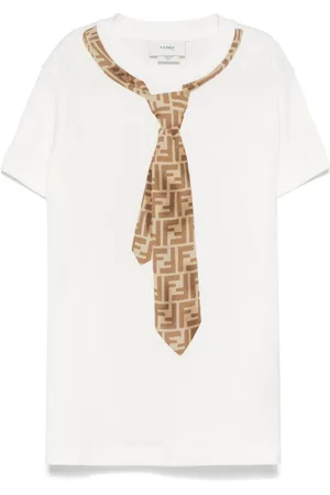 Fendi T-Shirt mit Krawatten-Print