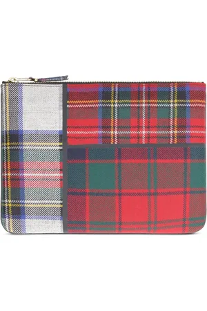 Comme des Garçons Clutch mit Schottenkaromuster