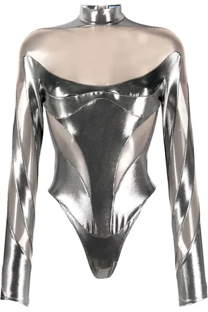 MUGLER Body mit transparenten Einsätzen