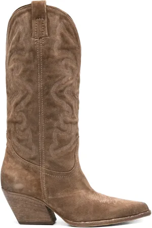 Elena Iachi Texan Stiefel aus Wildleder 55mm