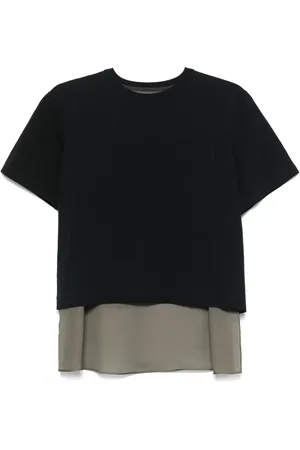 SACAI T-Shirt mit Kontrasteinsätzen