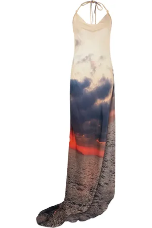 Roberto Cavalli Maxikleid mit abstraktem Print
