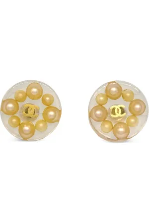 CHANEL 1990-2000s CC Ohrclips