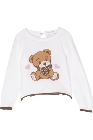 MONNALISA Intarsien-Pullover mit Teddy