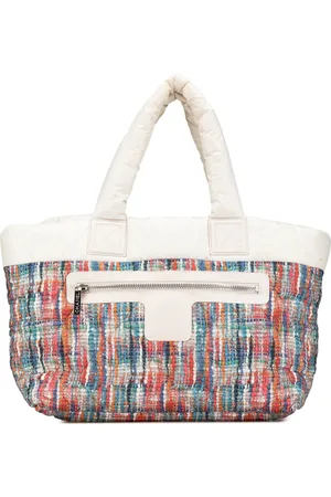 CHANEL 2014 Coco Cocoon Tote Bag aus Nylon und Tweed mit Print