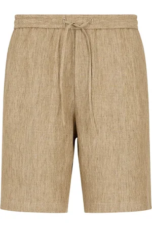 Emporio Armani Shorts aus Leinen mit Kordelzug