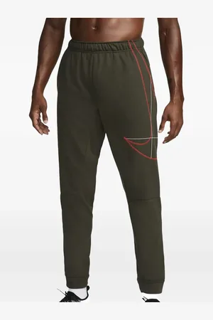 Nike Dri-FIT "Sequoia/Picante Red" Jogginghose