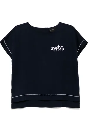 AGNÈS B. T-Shirt mit Logo-Stickerei