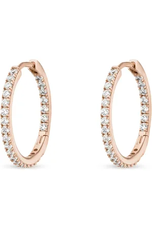 VEYNOU Kleine 14kt Cleo Rotgoldcreolen mit Diamanten