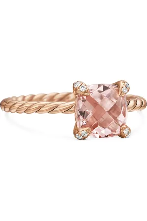 David Yurman 18kt Chatelaine Rotgoldring mit Diamanten 7mm