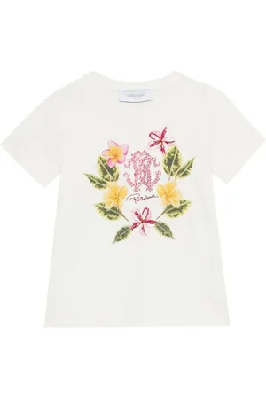 Roberto Cavalli T-Shirt mit Blumen-Print