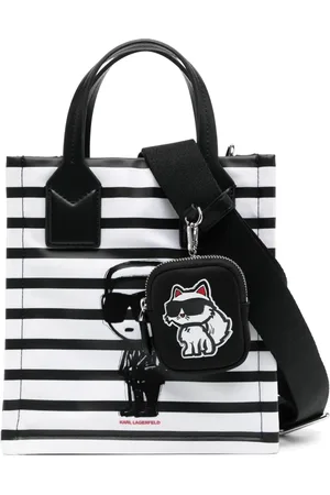 Karl Lagerfeld Kleine Ikon Striped Tote Bag