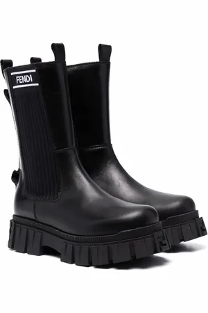 Fendi Halbhohe Stiefel mit Logo