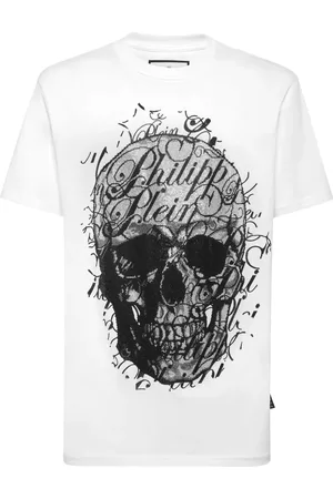 Philipp Plein T-Shirt mit Skull Coursive-Verzierung