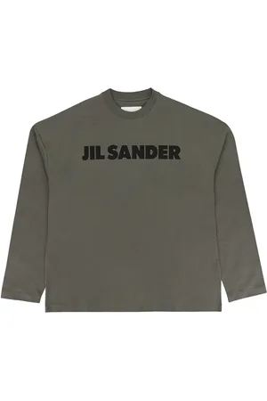 Jil Sander "Olive" T-Shirt mit Logo-Print