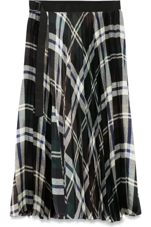 SACAI Karierter Midirock