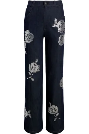 Cinq A Sept Jeans mit Blumen-Stickerei