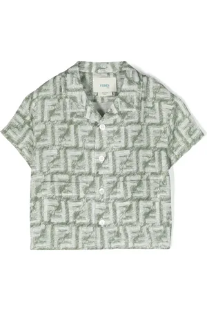 Fendi Leinenhemd mit FF-Print