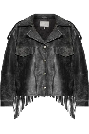 Gestuz Lederjacke mit Fransen