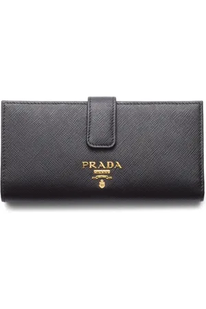 Prada Portemonnaie mit Logo-Schild