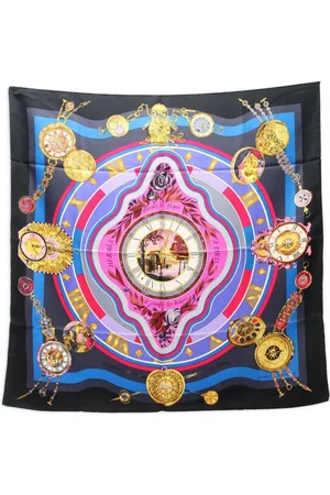 Hermès 2010s Carres Parmi Les Fleurs Je Compte Les Heures Schal