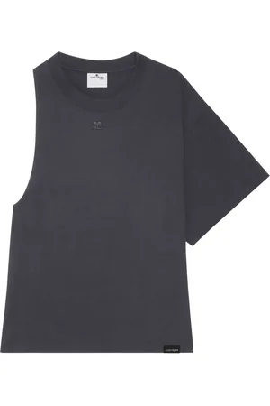 Courrèges Asymmetrisches T-Shirt aus Scuba-Jersey