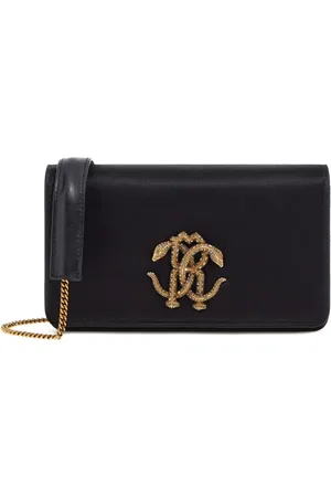 Roberto Cavalli Umhängetasche mit Mirror Snake-Schild