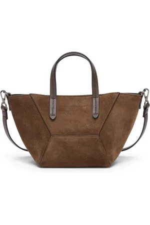 Brunello Cucinelli Mini BC Duo Umhängetasche aus Leder