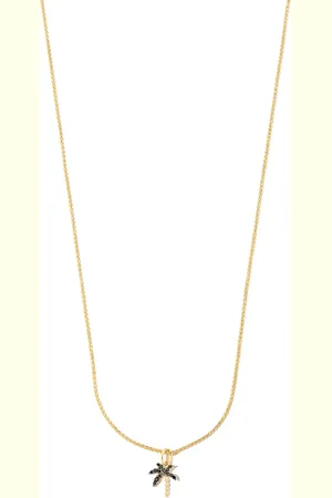 YVONNE LÉON 18kt Gelbgoldhalskette mit Diamanten