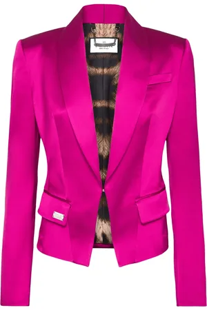 Philipp Plein Einreihiger Satinblazer