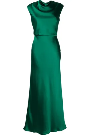 Amsale Maxikleid mit drapiertem Ausschnitt