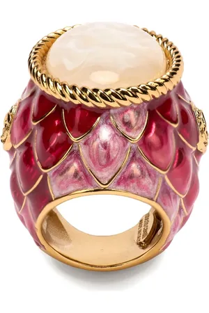 Roberto Cavalli Statement-Ring mit Wellensaum