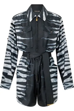 Roberto Cavalli Jumpsuit mit Zebra-Print