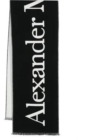 Alexander McQueen Schal mit Intarsien-Logo
