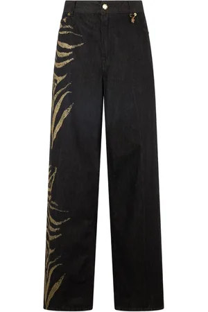 Roberto Cavalli Jeans mit Zebra-Print