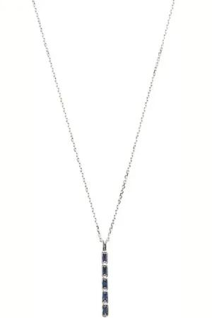 Suzanne Kalan 18kt Weißgoldhalskette mit Saphiren
