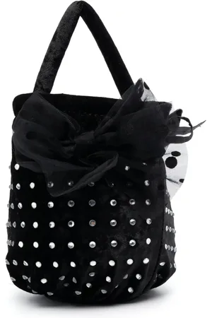MONNALISA Schultertasche aus Samt mit Kristallen