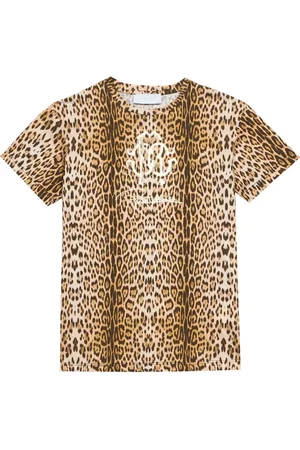 Roberto Cavalli T-Shirt mit Leoparden-Print