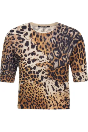 Roberto Cavalli T-Shirt mit Leopard-Print