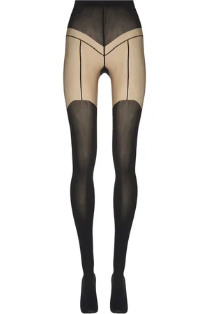 Wolford Strumpfhose mit Strumpfhalter-Print