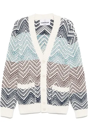 Missoni Gehäkelter Cardigan mit Makro-Zickzackmuster