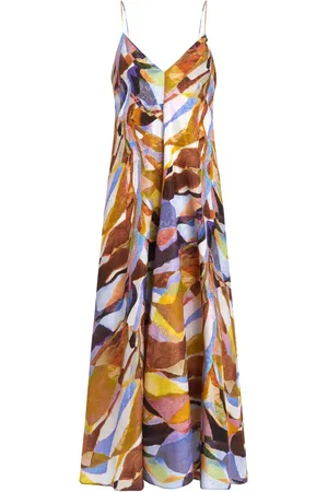 Marie Oliver Levine Maxikleid mit abstraktem Print